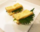 ◆たこやき風◆厚揚げの大葉チーズ挟み作り方4写真