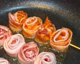 【簡単＆絶品】豚"薔薇"キムチ串作り方5写真