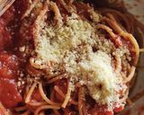 レンジdeピリ辛トマトパスタ☆ランチ作り方2写真