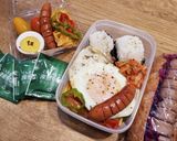 旦那弁当！キムチナポリタン！ジョンヴィル作り方1写真