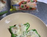 ピーマンのポテトサラダ詰めチーズ焼き!作り方3写真
