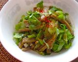 黒はんぺんサラダ菜のオイスターソース和え作り方4写真