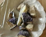 レンジde茄子とエノキ梅肉和え☆そうめん作り方1写真