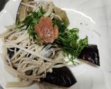 レンジde茄子とエノキ梅肉和え☆そうめん作り方2写真