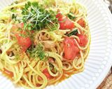トマトとツナのペペロン♪ガーリックパスタ作り方6写真