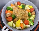 ハーブ香るチキンと彩り野菜のアヒージョ作り方7写真