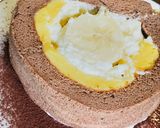 チョコバナナの台湾カステラロールケーキ作り方17写真