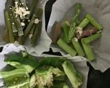 お弁当 ピーマン ニンニクの芽 アスパラ作り方1写真