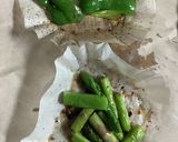 お弁当 ピーマン ニンニクの芽 アスパラ作り方4写真