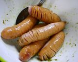 簡単！シャウエッセン　レモンバジル作り方3写真