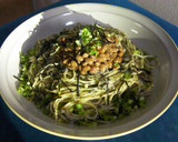 無添加　激うま！青紫蘇と梅の納豆パスタ作り方11写真