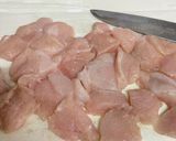 簡単♫鶏胸肉のカレーマヨソース和え作り方3写真