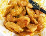 簡単♫鶏胸肉のカレーマヨソース和え作り方6写真