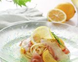 鯛と生ハムのレモンマリネ冷製パスタ作り方1写真