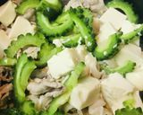 豚こまぎれ肉●豚玉ゴーヤーチャンプルー丼作り方3写真