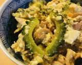 豚こまぎれ肉●豚玉ゴーヤーチャンプルー丼作り方4写真