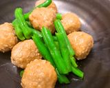 簡単！濃厚いんげん肉団子作り方4写真