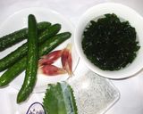 ワカメ胡瓜みょうが三杯酢♪簡単サッパリ作り方1写真