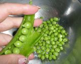 えんどう豆ご飯作り方1写真