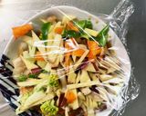 お一人様野菜たっぷりトマト味ウインナー丼作り方11写真