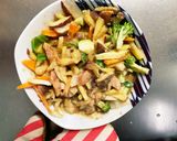 お一人様野菜たっぷりレモン味ウインナー丼作り方14写真