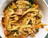 お一人様野菜たっぷりトマト味ウインナー丼作り方17写真