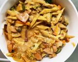 お一人様野菜たっぷりトマト味ウインナー丼作り方19写真