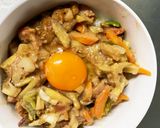 お一人様野菜たっぷりレモン味ウインナー丼作り方20写真