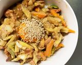お一人様野菜たっぷりレモン味ウインナー丼作り方21写真