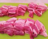 豚バラにんにく塩焼きそば。作り方1写真
