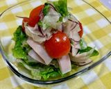 新玉ねぎとサンチュとハムのマリネ♪作り方5写真