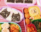 黒猫 ジジ キャラ弁 デコ弁作り方2写真