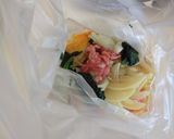 パック調理☆牛肉と玉ねぎの卵とじ作り方3写真