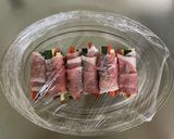 レンジで!ズッキーニとパプリカの豚肉巻き作り方2写真