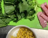 ほうれん草のベーコンバター炒め☆時短料理作り方1写真