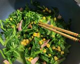 ほうれん草のベーコンバター炒め☆時短料理作り方4写真