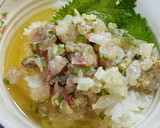 釣ってきたシマアジでなめろう茶漬け作り方5写真
