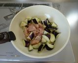 鶏肉となすの味噌ポテトグラタン作り方3写真