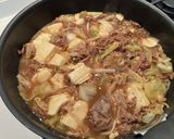 牛肉・キャベツ・エノキ・長ネギの肉豆腐作り方12写真