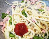 うどんDeナポリタン作り方8写真