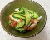 昆布茶揉みきゅうりとちくわの梅和え作り方6写真