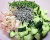 長いもきゅうり&薬味のごま醤油和え作り方3写真