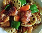 鶏の唐揚げとれんこん炒め作り方3写真