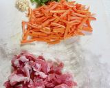 三度豆とにんじんと豚肉の炒め物作り方2写真