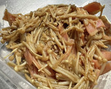 えのきとハムのカレー炒め☆鮭ハラスお弁当作り方4写真
