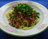 大竹土産を詰め込んだ菊芋入り汁なし担々麺作り方7写真