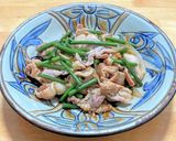豚こま肉とニンニクの芽のガーリック炒め作り方6写真