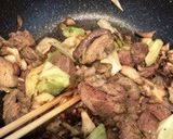 和牛炭火焼と舞茸の黒炒め作り方5写真