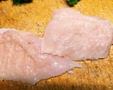 チキンカツ(梅チソ)作り方1写真