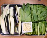 とろとろ茄子とほうれん草のうま塩ダレ炒め作り方1写真